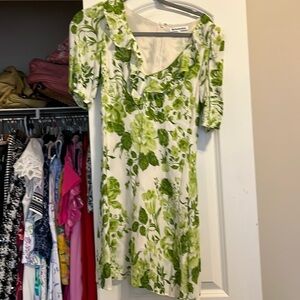 Reformation green floral dress